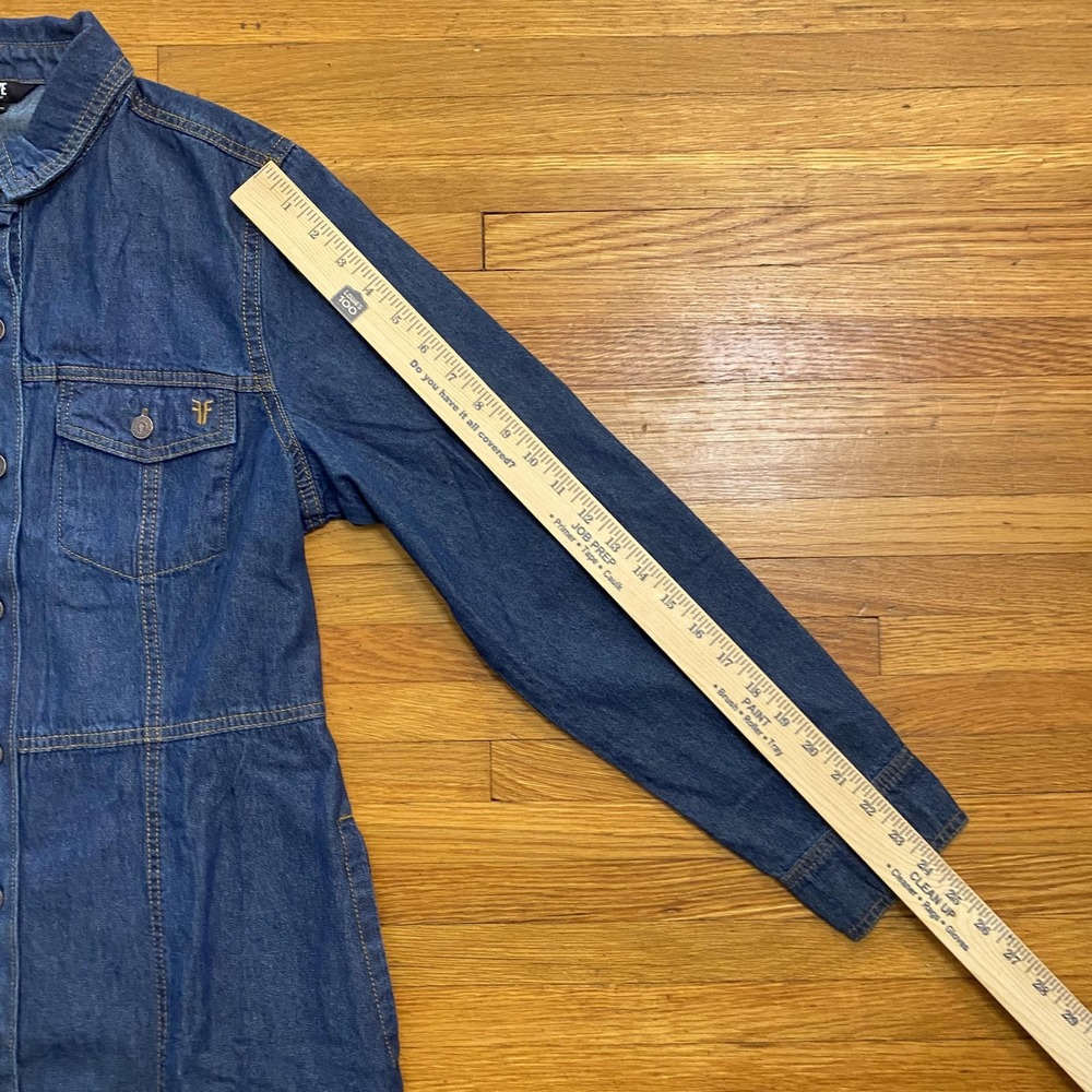 Frye Indigo Denim Long-Sleeve Shirt Dress - Picture 9 of 13